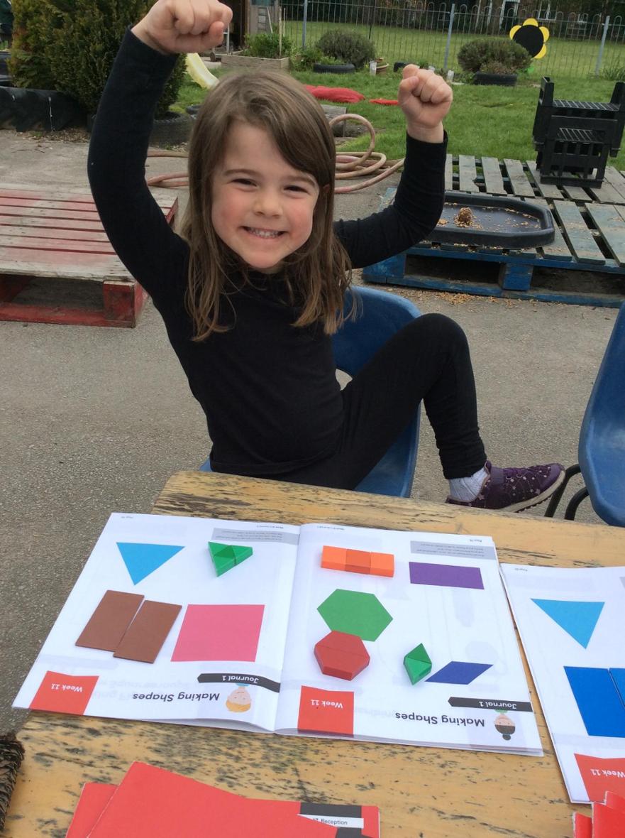 Photo of pupil using shapes